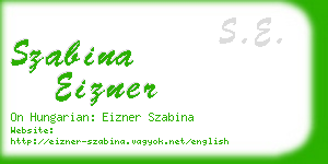 szabina eizner business card